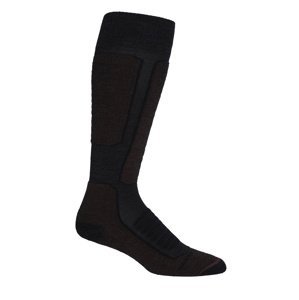 pánské merino ponožky ICEBREAKER Mens Ski+ Medium OTC, Jet Heather/Espresso/Black velikost: L