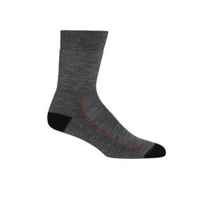 dámské merino ponožky ICEBREAKER Wmns Hike+ Medium Crew, Gritstone Heather/Black/Clay velikost: L