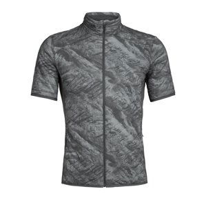 pánská merino mikina ICEBREAKER Mens Headwaters Hybrid SS Full Zip, Mineral velikost: M