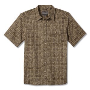 Pánská košile krátký rukáv ROYAL ROBBINS Mens Cool Mesh Eco Print S/S, Desert velikost: M