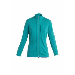 ICEBREAKER Wmns Quantum III LS Zip, Flux Green (vzorek) velikost: S