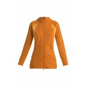 ICEBREAKER Wmns Merino Quantum ZoneKnit LS Zip Hoodie, Earth/Solar/Cb (vzorek) velikost: S