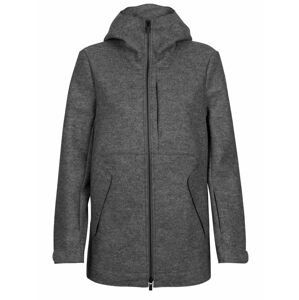 dámská merino bunda ICEBREAKER Wmns Felted Merino Hooded Jacket, Gritstone Heather (vzorek) velikost: S