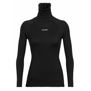 dámské merino triko dlouhý rukáv ICEBREAKER Wmns Merino LS Roll Neck, Black (vzorek) velikost: S