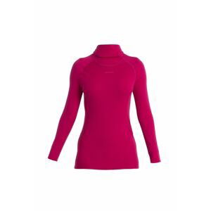 ICEBREAKER Wmns Merino LS Roll Neck, Electron Pink (vzorek) velikost: S