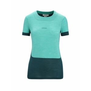 ICEBREAKER Wmns ZoneKnit SS Tee, Fresh Heather/Green Glory/Cb (vzorek) velikost: S