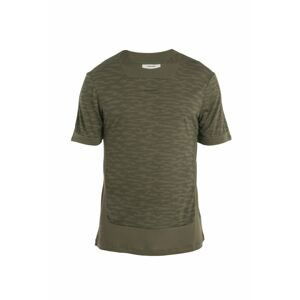 ICEBREAKER Mens Merino 125 ZoneKnit SS Tee IB Topo, Loden/Loden Dk/Aop (vzorek) velikost: M