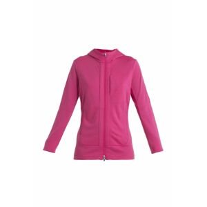 ICEBREAKER Wmns Quantum III LS Zip Hood, Tempo/Electron Pink/Cb (vzorek) velikost: S