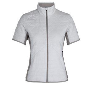 dámská merino mikina, zip ICEBREAKER Wmns Headwaters Hybrid SS Full Zip, Milkwood (vzorek) velikost: S