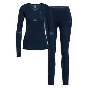 ODLO Set long FUNDAMENTALS PERFORMANCE WARM Velikost: L dark sapphire - blue radiance