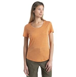 Dámské merino triko krátký rukáv ICEBREAKER Wmns Sphere II SS Scoop Tee, Earth Heather velikost: S