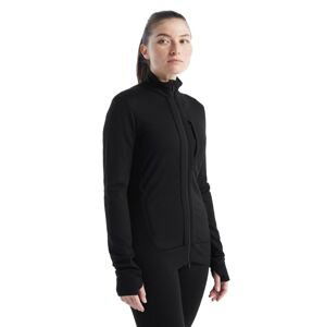 Dámská merino mikina ICEBREAKER Wmns Quantum III LS Zip, Black velikost: M