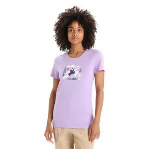 ICEBREAKER Wmns Tech Lite II SS Tee Spring Run, Purple Haze velikost: XS