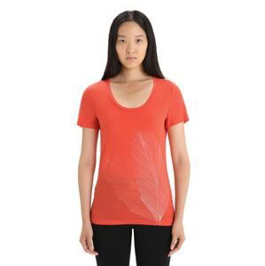 Dámské merino triko krátký rukáv ICEBREAKER Wmns Tech Lite II SS Scoop Tee Plume, Vibrant Earth velikost: XS