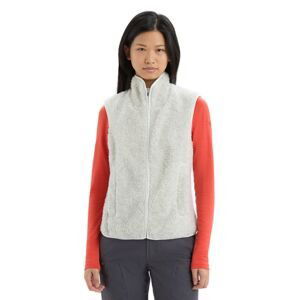 Dámská merino vesta ICEBREAKER Wmns RealFleece High Pile Vest, Ecru Heather velikost: L