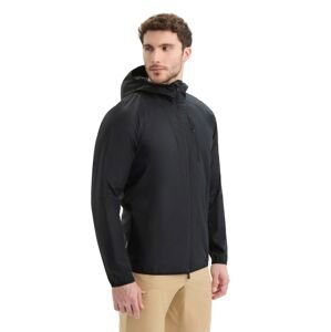 Pánská merino bunda ICEBREAKER Mens Shell+ Cotton Windbreaker, Black velikost: S