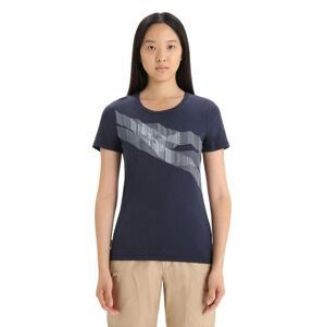 Dámské merino triko krátký rukáv ICEBREAKER Wmns Central Classic SS Tee St Anton, Midnight Navy velikost: XS