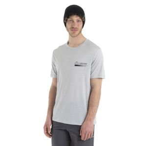 Pánské merino triko krátký rukáv ICEBREAKER Mens Merino 150 Tech Lite II SS Tee Mountain, Ether velikost: S