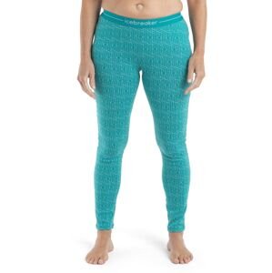 Dámské merino spodky ICEBREAKER Wmns Merino 260 Vertex Leggings Herenga, Flux Green/Snow velikost: XS