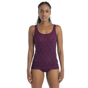 Dámské merino tílko ICEBREAKER Wmns Merino 150 Siren Tank First Snow, Nightshade/Tempo/Aop velikost: S