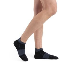 Dámské merino ponožky ICEBREAKER Wmns Merino Run+ Ultralight Micro, Black/Graphite velikost: 38-40 (M)