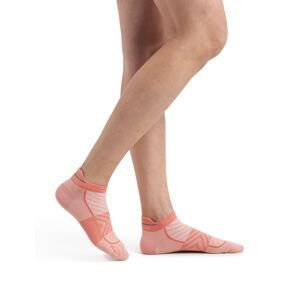 Dámské merino ponožky ICEBREAKER Wmns Merino Run+ Ultralight Micro, Glow/Tang velikost: 38-40 (M)