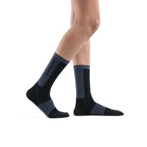 Dámské merino ponožky ICEBREAKER Wmns Merino Run+ Ultralight Crew, Black/Graphite velikost: 41-43 (L)