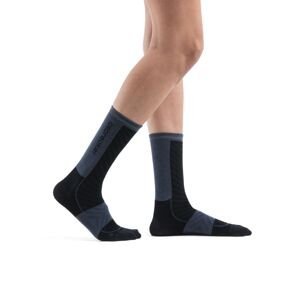 Dámské merino ponožky ICEBREAKER Wmns Merino Run+ Ultralight Crew, Black/Graphite velikost: 35-37 (S)