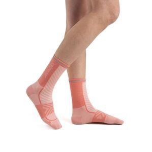 Dámské merino ponožky ICEBREAKER Wmns Merino Run+ Ultralight Crew, Glow/Tang velikost: 35-37 (S)