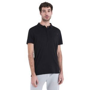 Pánské merino polo triko ICEBREAKER Mens Merino 200 IB X TNF SS Polo, Black velikost: XL