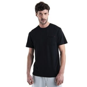 Pánské merino triko krátký rukáv ICEBREAKER Mens Merino 200 IB X TNF SS Tee, Black velikost: XXL