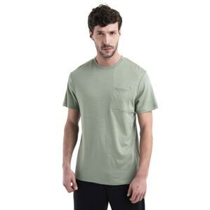 Pánské merino triko krátký rukáv ICEBREAKER Mens Merino 200 IB X TNF SS Tee, Lichen velikost: M