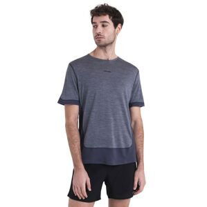 Pánské merino triko krátký rukáv ICEBREAKER Mens Merino 125 ZoneKnit™ Energy Wind SS Tee, Graphite/Graphite Heather/Cb velikost: L