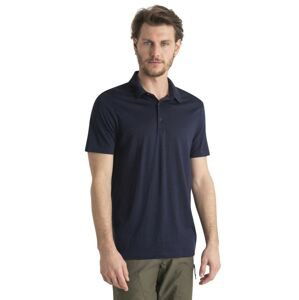 Pánské merino polo triko ICEBREAKER Mens Merino 150 Tech Lite III SS Polo, Midnight Navy velikost: S