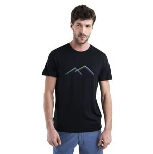 Pánské merino triko krátký rukáv ICEBREAKER Mens Merino 150 Tech Lite III SS Tee Peak Glow, Black velikost: XXL