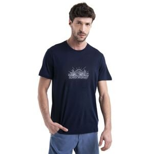 Pánské merino triko krátký rukáv ICEBREAKER Mens Merino 150 Tech Lite III SS Tee IB Grown Naturally, Midnight Navy velikost: XL