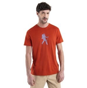 Pánské merino triko krátký rukáv ICEBREAKER Mens Merino 150 Tech Lite III SS Tee Trail Hiker, Molten velikost: M