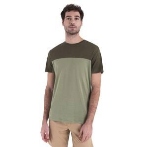 Pánské merino triko krátký rukáv ICEBREAKER Mens Merino 125 Cool-Lite™ Sphere III SS Tee Colour Block, Lichen/Loden/Cb velikost: XL