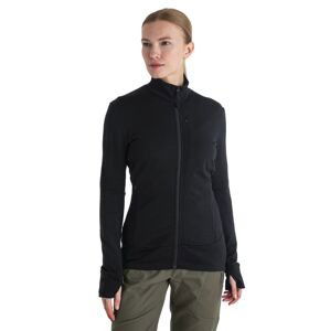 Dámská merino mikina, zip ICEBREAKER Wmns Merino 260 Quantum IV LS Zip, Black velikost: M