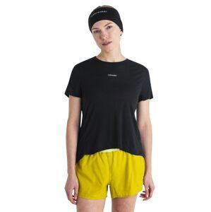 Dámské merino triko krátký rukáv ICEBREAKER Wmns Merino 125 Cool-Lite™ Speed SS Tee, Black velikost: L