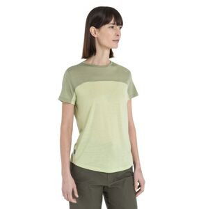 Dámské merino triko krátký rukáv ICEBREAKER Wmns Merino 125 Cool-Lite™ Sphere III SS Tee Colour Block, Glazen/Lichen/Cb velikost: M