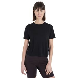 Dámské merino triko krátký rukáv ICEBREAKER Wmns Merino 150 Tech Lite III SS Crop Tee, Black velikost: L