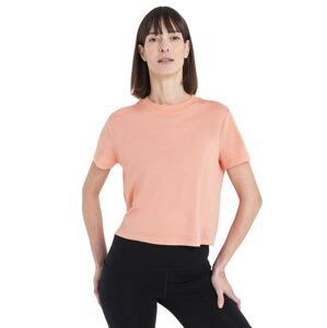 Dámské merino triko krátký rukáv ICEBREAKER Wmns Merino 150 Tech Lite III SS Crop Tee, Glow velikost: XS