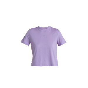 Dámské merino triko krátký rukáv ICEBREAKER Wmns Merino 150 Tech Lite III SS Crop Tee, Purple Gaze velikost: L