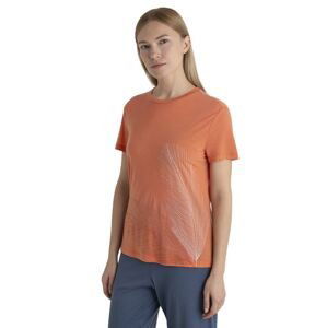 Dámské merino triko krátký rukáv ICEBREAKER Wmns Merino Core SS Tee Plume, Ember velikost: XL