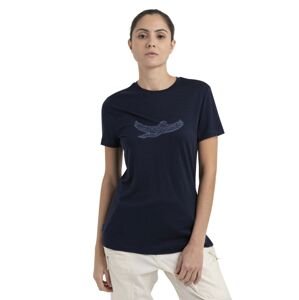 Dámské merino triko krátký rukáv ICEBREAKER Wmns Merino 150 Tech Lite III SS Tee Icebreaker Kea, Midnight Navy velikost: S