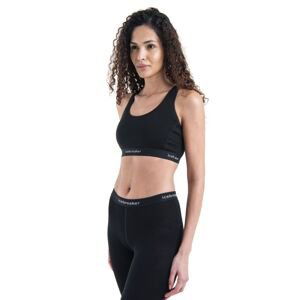 Dámská merino podprsenka ICEBREAKER Wmns Merino 125 ZoneKnit™ Racerback Bra, Black velikost: L