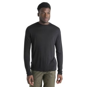 Pánské merino triko dlouhý rukáv ICEBREAKER Mens Merino 125 Cool-Lite™ Sphere III LS Tee, Black velikost: M