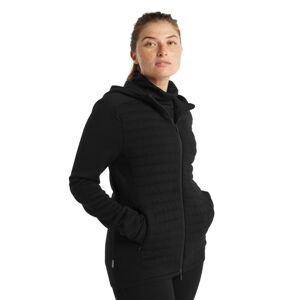 Dámský svetr ICEBREAKER Wmns ZoneKnit Insulated LS Zip Hoodie, Black velikost: XS