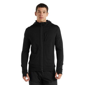 Pánská mikina ICEBREAKER Mens Quantum III LS Zip Hood, Black velikost: M